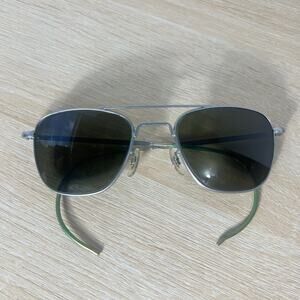 Vintage Randolph Engineering 6 1/2 Sunglasses 52-20 Matte Chrome FRAMES ONLY